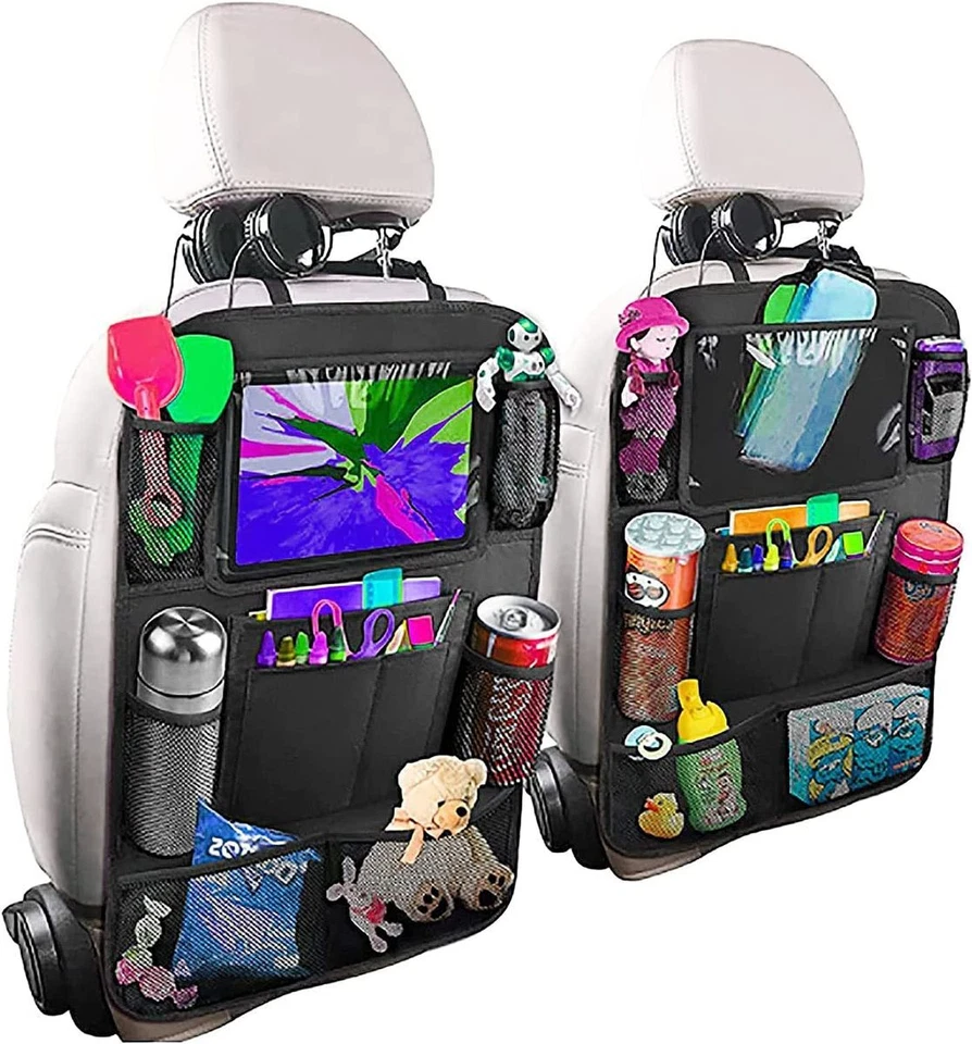 2x Rückenlehnentasche Rücksitztasche Rückenlehnenschutz Auto Organizer Rücksitz - Bild 1 von 4