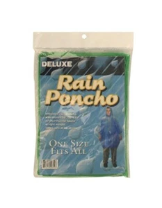 Hooded Rain Poncho Raincoat Clear Waterproof Lightweight Unisex - Picture 1 of 2