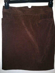 GANTOS BROWN FAUX SUEDE SKIRT SIZE 4 - Picture 1 of 3