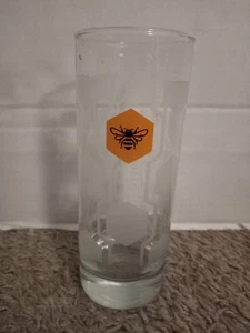 Jack Daniels Tennessee Honey Whiskey Hi Ball Glass Bee Honeycomb & Stripe - Picture 1 of 4