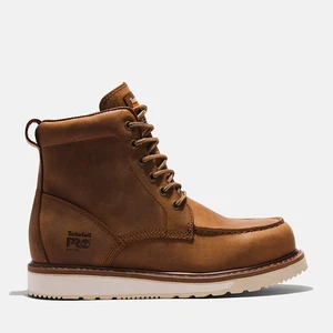 Timberland Pro Wedge 6" Moc Punta Suave Botas de Trabajo Cuero Marrón Para Hombres Talla 12 - Imagen 1 de 7