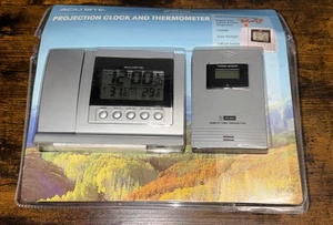 Acu-Rite Projection Clock & Thermometer, Remote Temp Transmitter Thermal Sensor - Picture 1 of 4