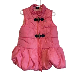 Nautica pink puffer vest with ruffle hem insulated warm unique. Size 6. - Picture 1 of 7