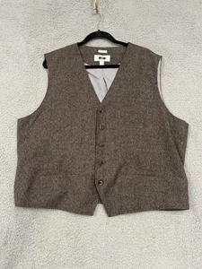 Chaleco Joseph Abboud Para Hombres 3XL Marrón Calce Clásico Botón Frontal Forrado Traje Chaleco - Imagen 1 de 16