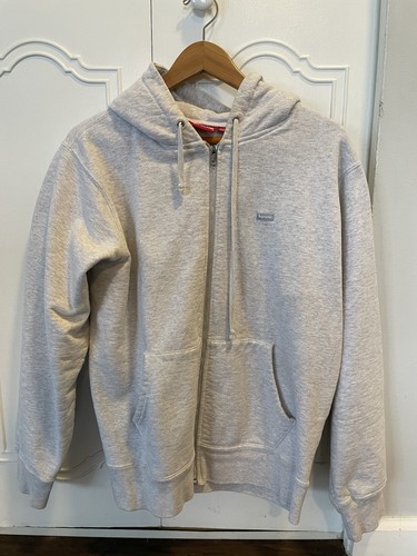 Felpa con zip Supreme Reflective Small Box 'Grigio Cenere'