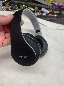 Bluetooth Headphones Over-Ear, Foldable Wireless and Wired Stereo Black Gray - Picture 1 of 9