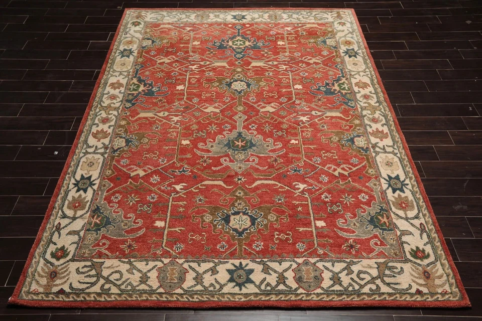 Pottery Barn Adeline Wool area rug | Hand made Rug | Designer Rug sale - Image 1 of 4