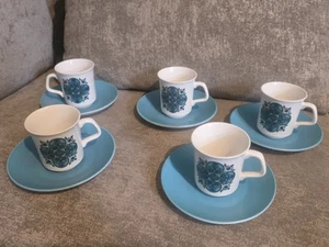 1960s J&G Meakin 5 Pairs Of cups and saucers lovely condition - Picture 1 of 7