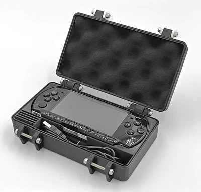 PSP 2000 3000 Protective Carrying Case -Holds 4 Games, USB Cable, 5 Memory Cards - Image 1 of 4
