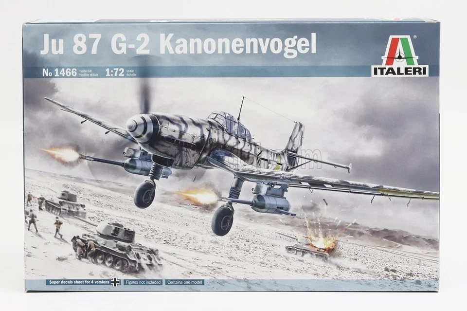 1/72 ITALERI - JUNKERS - JU 87 G-2 KANONENVOGEL MILITARY AIRPLANE 1944 IT1466 - Immagine 1 di 1