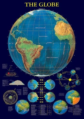 Laminated The Globe Planet Earth Science Maps Educational Poster 24x36 Inches - Image 1 of 2