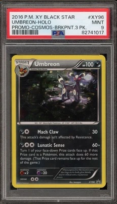Pokemon Umbreon XY Breakpoint 3 Pk. Blister Cosmos Holo Promo XY96 PSA 9 Mint - Image 1 of 2