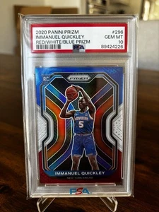 2020 Prizm Immanuel Quickly Red/White/Blue PSA 10 RWB RC RAPTORS - Picture 1 of 2