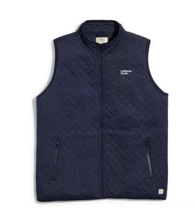 100% Authentic Goldman Sachs Quilted Marine Layer Vest Men Size XL Blue Full Zip - Picture 1 of 1