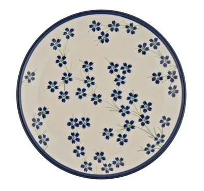 Handgefertigter Frühstücksteller – Bunzlauer Keramik | Landhausblumen | Ø 19,5cm - Bild 1 von 4