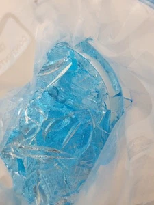 Vtg Aqua Blue Crafting Glass Broken Princess House Crafts/Art Sm-L Pieces 3lb 13 - Picture 1 of 3