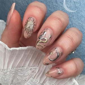 Press On Nail Artificial Nail False Nail Glues On Nail French Nail Tips Gifts - Picture 1 of 8