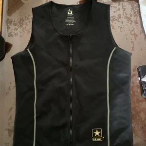 Gilet US Army uomo XL nero zip compressione fitness attivo allenamento neoprene - Foto 1 di 4