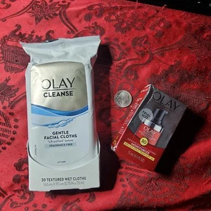 SPF 30 Olay Multisculpting Cream & Cleansing Wipes - Picture 1 of 3