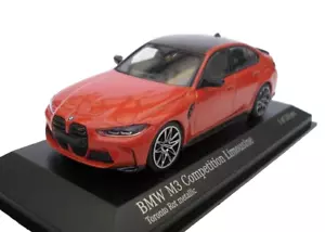 1/43 BMW M3 (G80) 2020 Red Metallic Diecast Model Car by Minichamps 410020205 - Picture 1 of 5