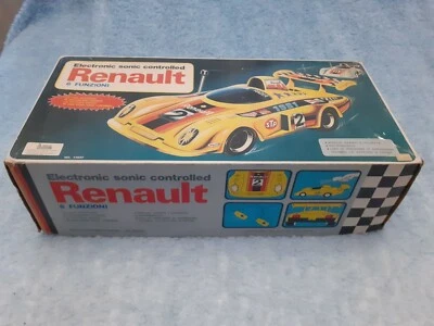 SOLO SCATOLA Renault Electronic Car Sonic Controlled Made in Hong Kong Vintage  - Immagine 1 di 4