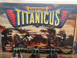 Original Adeptus Titanicus Boxed Set: 12 Titans, Laser Cut Buildings, Battle Mat - Picture 1 of 23