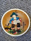 Vintage Hand Carved And Hand Painted Wood Plate Made In Japan 
