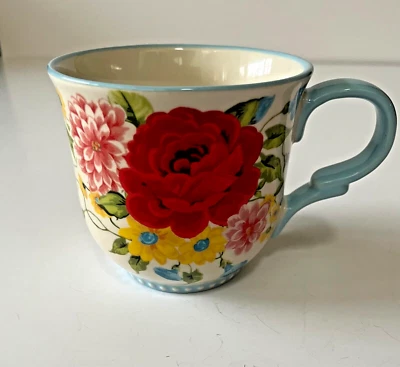Taza de café té The Pioneer Woman coloridas flores "rosa dulce" 14,5 onzas Foto 1 de 4