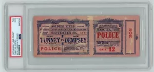 1927 Boxing LONG COUNT full ticket DEMPSEY vs TUNNEY PSA/DNA - Picture 1 of 2