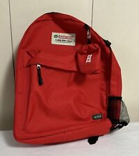Emergency Essentials Large Backpack Great for 72 HR Kits Red w/ Pockets Go Bag