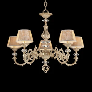 Lampadario di lusso in ottone avorio classico 5 luci cic-384 - Imagen 1 de 2