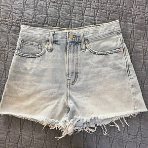 Madewell Shorts Damen 26 The Perfect Jean Short Light Wash Denim ausgefranster Saum - Bild 1 von 10