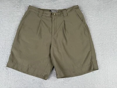 VINTAGE Columbia Shorts Mens 34 Green GRT Pleated Bermuda 100% Polyester 34x9 - Image 1 of 4