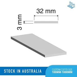 Aluminium Flat Bar | 32mm*3mm | Solid Plate Grade 6060/T5 - Picture 1 of 3