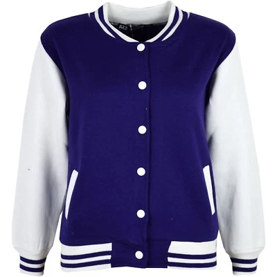 A2Z 4 KIDS Kinder Mädchen Baseball lila Jacke College-Stil einfache Schuljacke Oberteil 5-13 Jahre