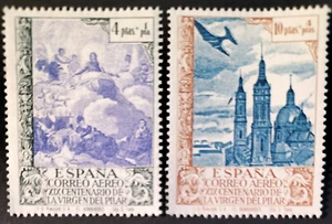 Edifil 912 913 España 1940 Venida Virgen del Pilar MNH Valores clave - Imagen 1 de 1