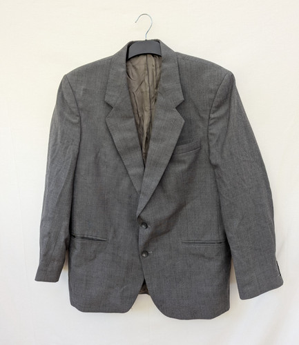 Giacca Burberry uomo 46 grigio lana blazer elegante casual classico vestito vintage anni 90