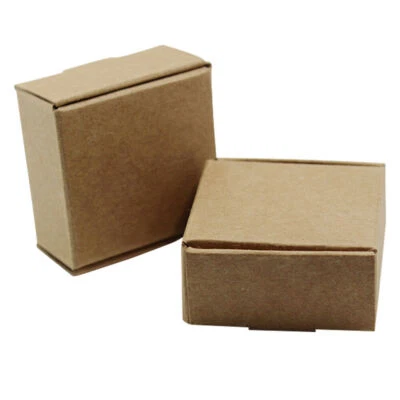 Brown Kraft Paper Box for Party Gift Wedding Favors Candy Jewelry Packing - Image 1 of 4