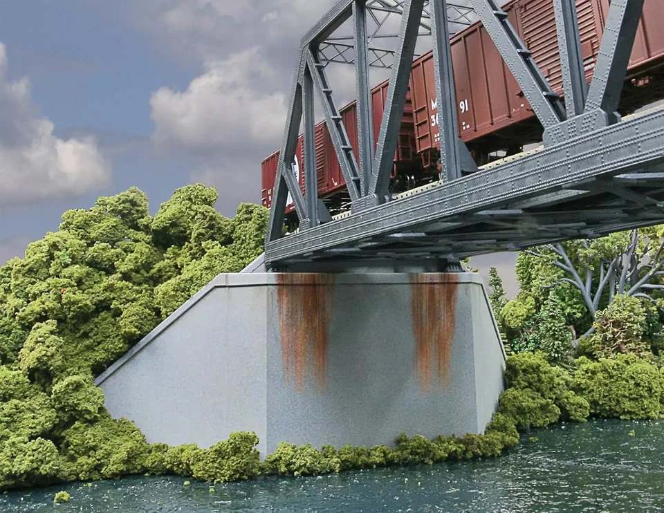 Walthers SceneMaster Cornerstone HO Scale Model Double-Track Railroad Bridge 2 - Image 1 of 1