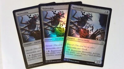 3 of Foil Skitterskin	 Battle for Zendikar - Magic the Gathering Black - Image 1 of 2