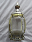 Vtg L & L WMC Hollywood Regency Footed Glass Jar Ornate Lid Lantern Rare item