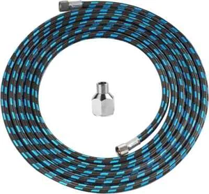 Manguera de aire trenzada de nailon de 10 pies para aerógrafo con tamaño de 1/8” en ambos extremos y adaptables - Imagen 1 de 2