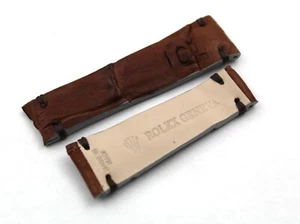 Cinturino Pelle Alligatore 20/16mm Marrone Limited Edition Deployante Casual New - Foto 1 di 5