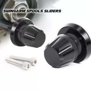 Black L-Sonic 8MM Swingarm Stand Spools For CBR600RR CBR1000RR 20 21 22 23 -MC - Bild 1 von 5