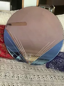 round art deco wall mirror - Picture 1 of 5