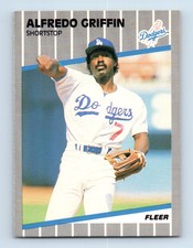 1989 Fleer Alfredo Griffin Los Angeles Dodgers #58