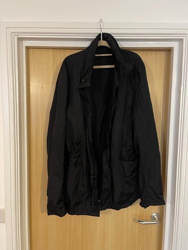 Gucci giacca lunga uomo taglia 54 giacca a vento con cappuccio nera buone condizioni RARA