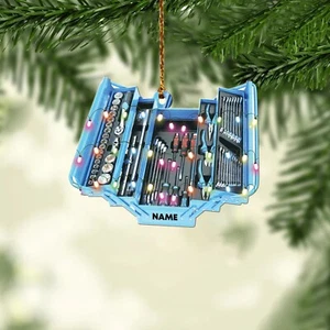 Mechanic Engineer Christmas Ornament, Repair Tool Box Christmas Ornament decor - Picture 1 of 5