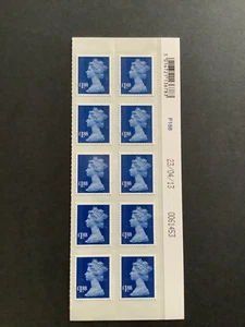 £1.88 Sapphire Blue Date Block of 10. 23/04/13. P188 - Picture 1 of 1