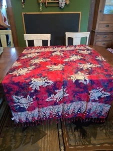 Scarf Throw Sash Pineapple Pink Purple Green Tapestry Tablecloth - Picture 1 of 5